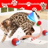 JinRui-T 2 PCS Interactive Cat Toy Rolling Ball with Tail