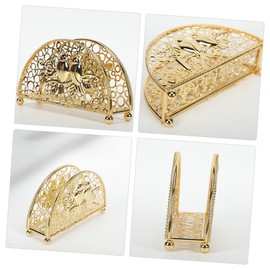 Ciieeo Elegant Metal Napkin Holder Decorative Tissue Dispenser for Kitchen Dining Office Parties Creative Hollow Design Sturdy Iron Construction for Easy Access and Stylish Table Decor