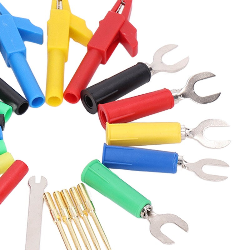 Test Lead Kit PVC Brass Testing Cable Set Electrical Conductivity