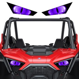AMR Racing UTV SXS - calcomanía calcomanía para faros delanteros compatible con Polaris RZR Pro XP 20-23, color morado Eclipse