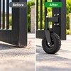 Heavy Duty 8-Inch Gate Support Wheel with Solid Rubber Roller,