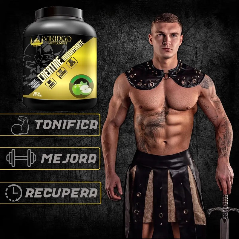 Bcaas Glutamina D-mon 1 Kg Creatina Vikingo 1kg Sabores