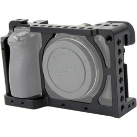 NICEYRIG Camera Cage for Sony A6400 A6000 A6100 A6300 ILCE-6000 ILCE-6300 Nex-7 Camera Cage Equipped with DSLR Extended Cold Shoe Lightweight Easy Installation Full Cage -083