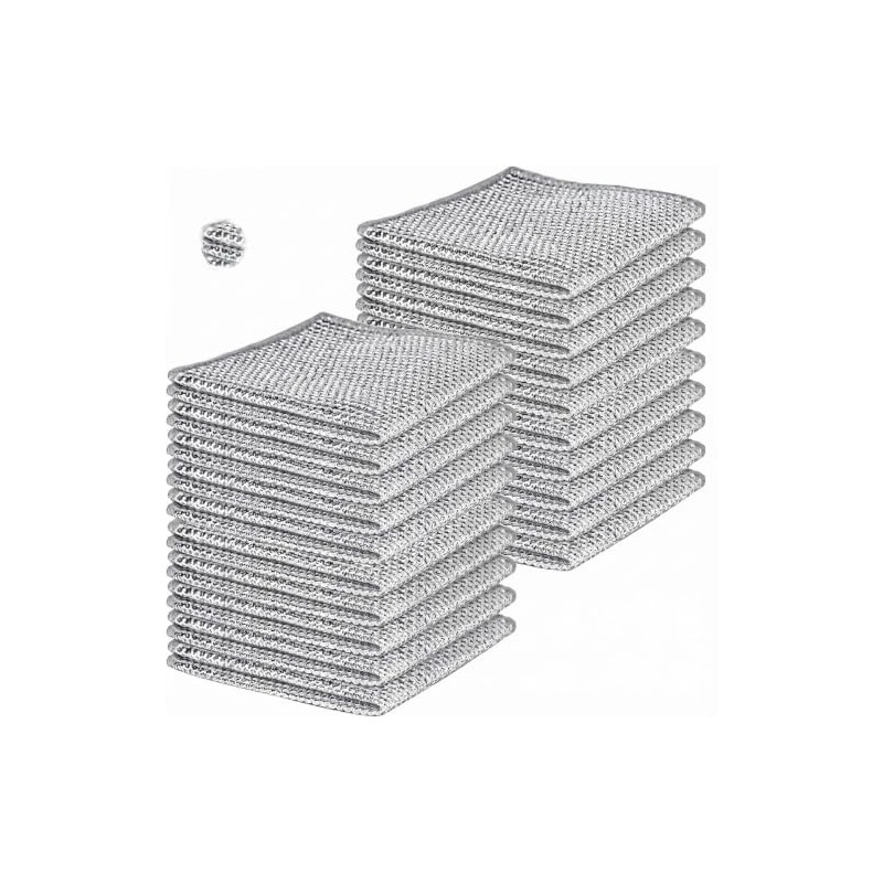 Trapos de Limpieza de Alambre Multiusos para cocina,20PCS Toalla microfibra,Fibras