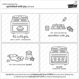 Lawn Fawn Sprinkle With Joy 4"x6" Clear Christmas Stamps LF1214