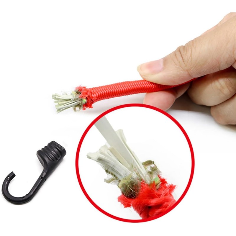 jojofuny 3 Piezas Correa de Ajuste con Gancho Rojo de