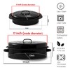Enamel Roaster Pan With Lid and Rack Set 13"19"Granite Roasting