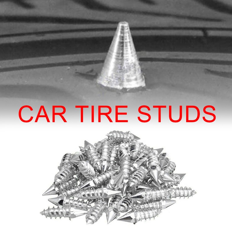 50Pcs Tyre Rivets Anti Slip Ice Snow Spikes Car Motorcycle