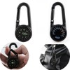 2PCS Compass Thermometer Carabiner 3 in 1 Outdoor Hiking Survival