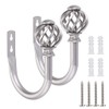 Sumnacon Set of 2 Metal Curtain Holdbacks - Wall Mounted