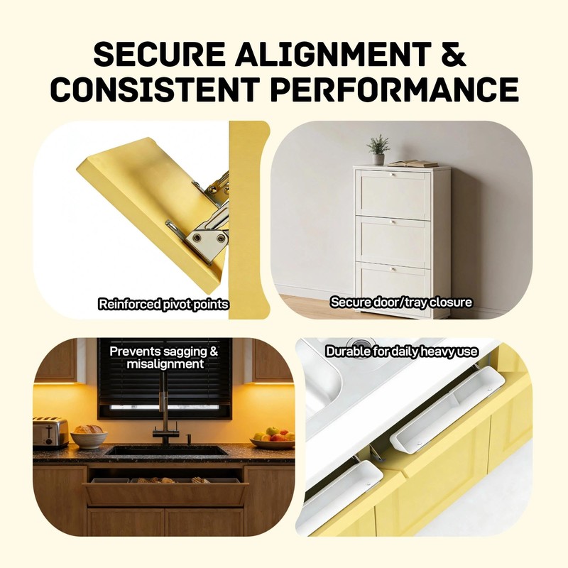 Hxszk LD-0220-50SC Soft-Close Pivot Hinges 2-Pack, Silent Tip Out Tray