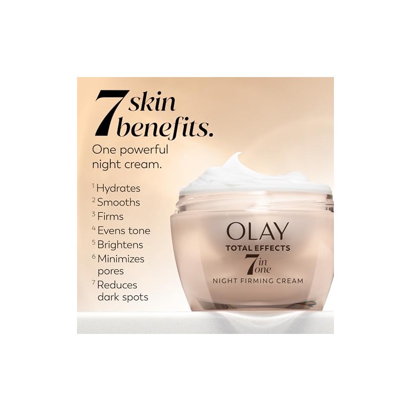 Olay Total Effects Anti-Aging Night Firming Cream & Face Moisturizer,