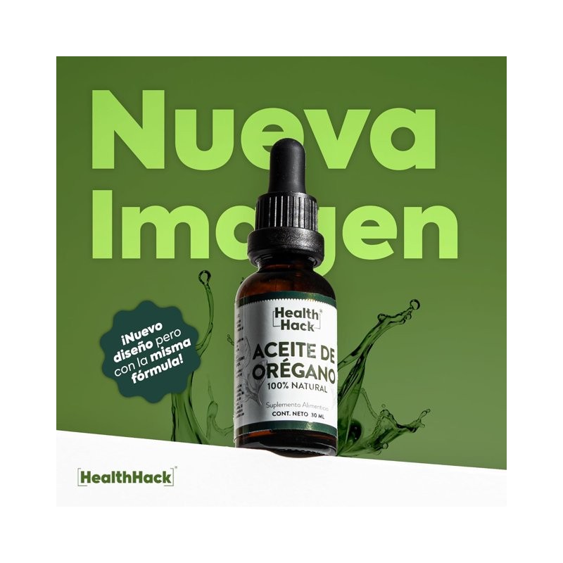 Aceite de Orégano 100% Natural Health Hack con Carvacrol y