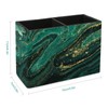 ModeXo Pen Holder for Desk, Green Marble Pencil Holder PU