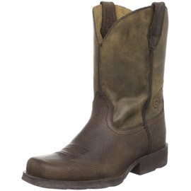 ARIAT girls Rambler Western Boot, Earth/Brown Bomber, 4 Big Kid US