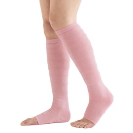 Warm Musubi Leg Supporter, Chilling, Swelling, Heel Care, Compression, Massage, Made in our own factory in Niigata Prefecture, Pink