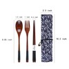 Wooden Flatware Wooden Fork and Spoon Chopsticks Reusable Tableware Cutlery