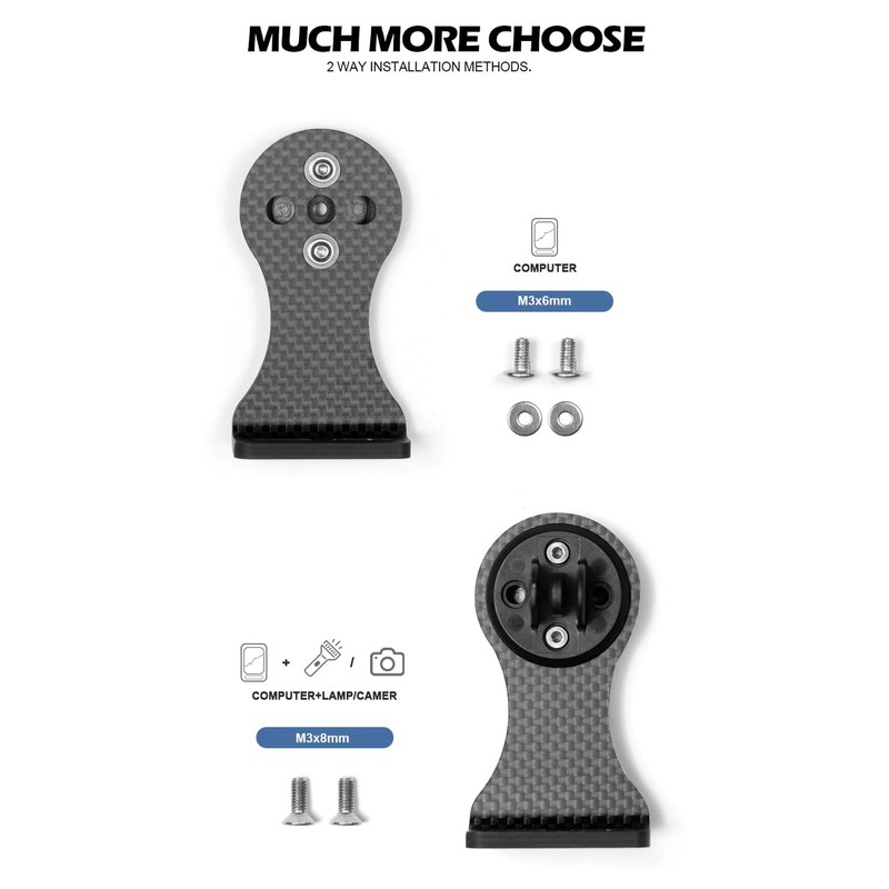 Brighton Attachment, Ultra Lightweight, Carbon Cycle Computer Mount, Dedicated Attachment