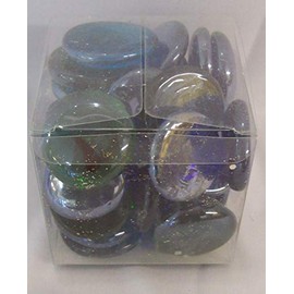 at home 2 Packages Glass Decorator Discs Green, Blue, Turquoise Approx 64 Pieces 1"