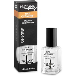 Prolana Optimizador de uñas, capa base extra fuerte fortalecedora de uñas para uñas débiles y dañadas, crecimiento de uñas, uñas quebradizas, detiene resbalones