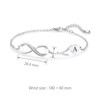 LSxAB Infinity Symbol Initial A Letter Bracelet for Women Birthday