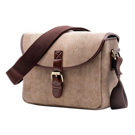 Operitacx Kameratasche für DSLR und Digitalkameras Abnehmbare Gepolsterte Trennwand Strapazierfähiges Canvas mit Retro für Reisen und Täglichen Gebrauch Schützend gegen Kratzer und Wasser