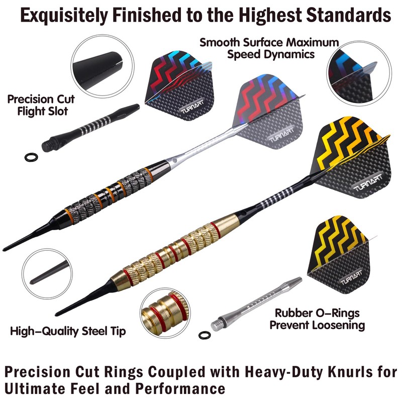 Darts Plastic Tip - Professional Soft Tip Darts Set for
