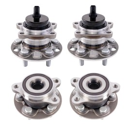 TRQ Wheel Hub Bearings Assembly Set Front & Rear Driver & Passenger Side Compatible with 2020-2022 Toyota Corolla 2016-2022 Prius 2017-2022 Prius Prime