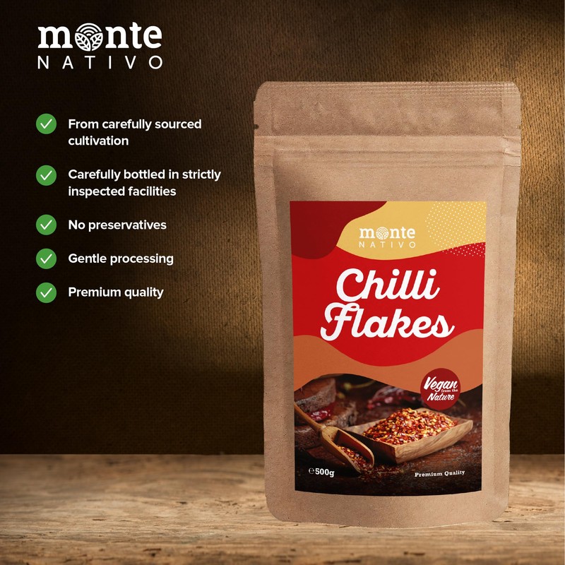 Chilli Flakes Monte Nativo (500 g) - Coarse Ground Chili