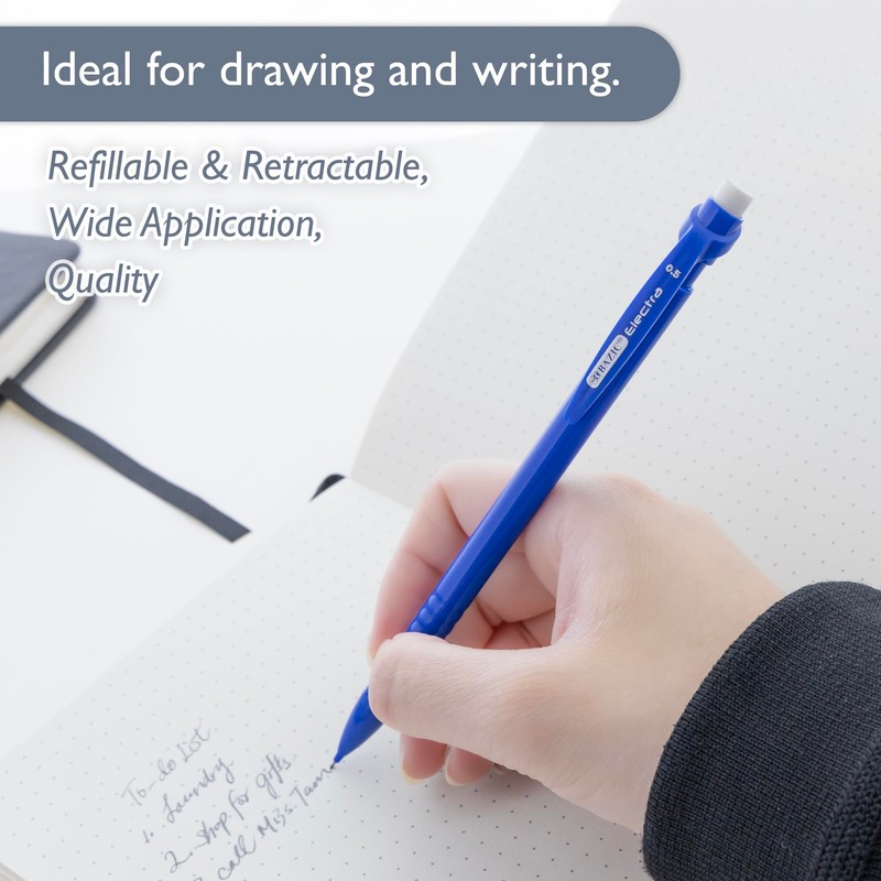 BAZIC Mechanical Pencil Electra Core 0.5mm, Smooth Writing Pencils Lead,