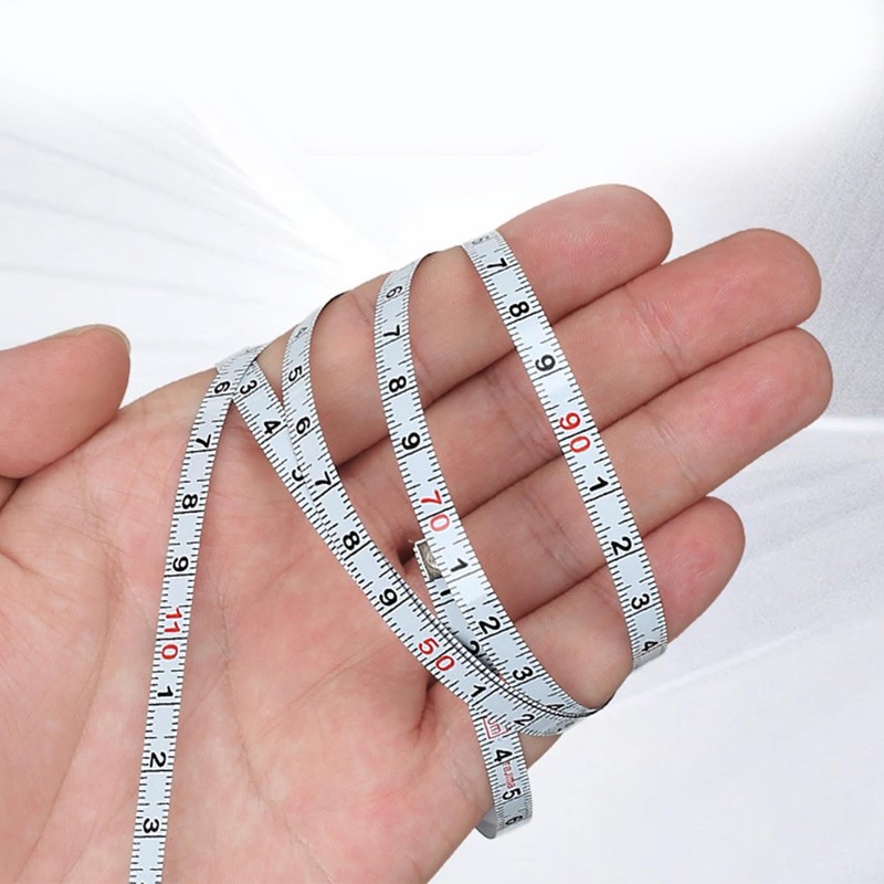 Jectse Small Steel Tape Measure Keychain, Clear Scale, Lightweight, Portable,