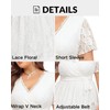 Women's Plus Size White Wedding Dress Simple Lace Semi Formal