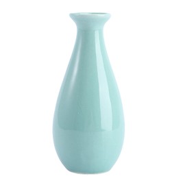 Ceramic Small Vase, Decorative Desktop Vases Modern Home Decor Vase Simple Bottle for Home Office Decor (Blue) Wedding Table Decor