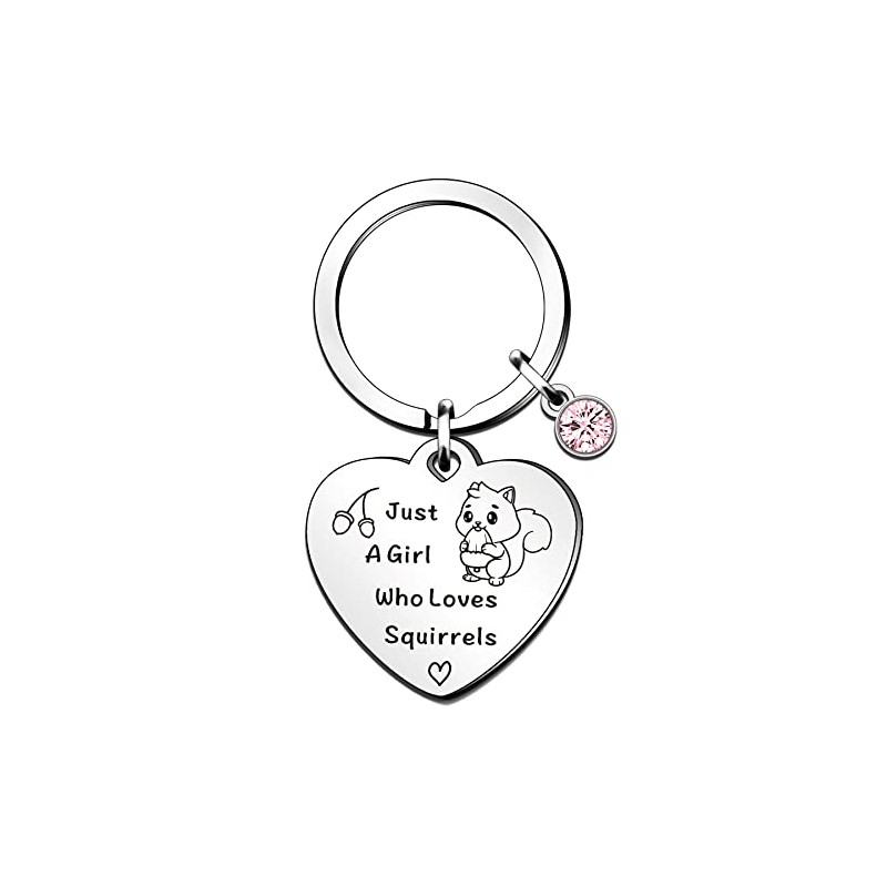 QMVMV Funny Squirrel Keyring Gifts Animal Lover Gift Just A