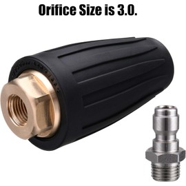 Turbo Nozzle for Pressure Washer, Rotating Nozzle and 5 Tips, 1/4 Inch Quick Connect, 3600 PSI, Orifice 3.0
