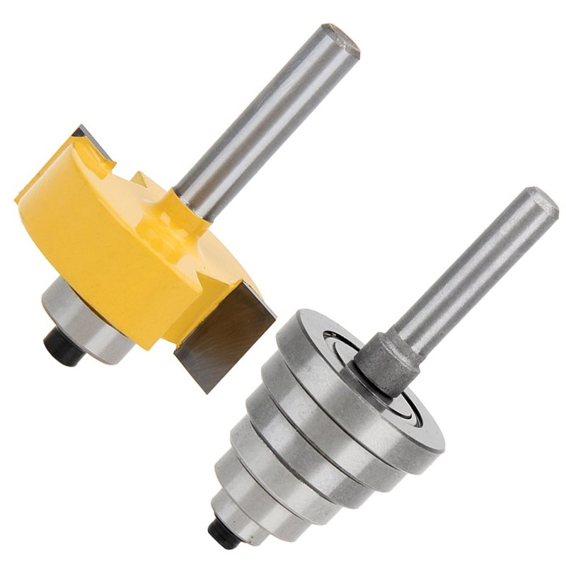 Yakamoz 1/4 Inch Shank Rabbet Router Bit with 6 Bearings