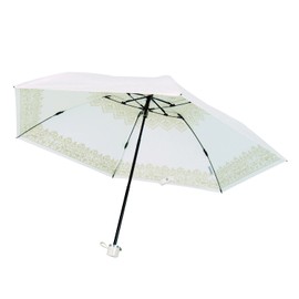Premium White Folding Umbrella Manual Open Blackout Thermal Insulated Sun/Rain Umbrella Lace Available in 3 Colours Gold 6 Bones 50 cm UV cut 99% More Light Weight Compact 3927gd