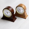 MPM Quality Retro Wood Table Clock, Brown, Traditional and Elegant
