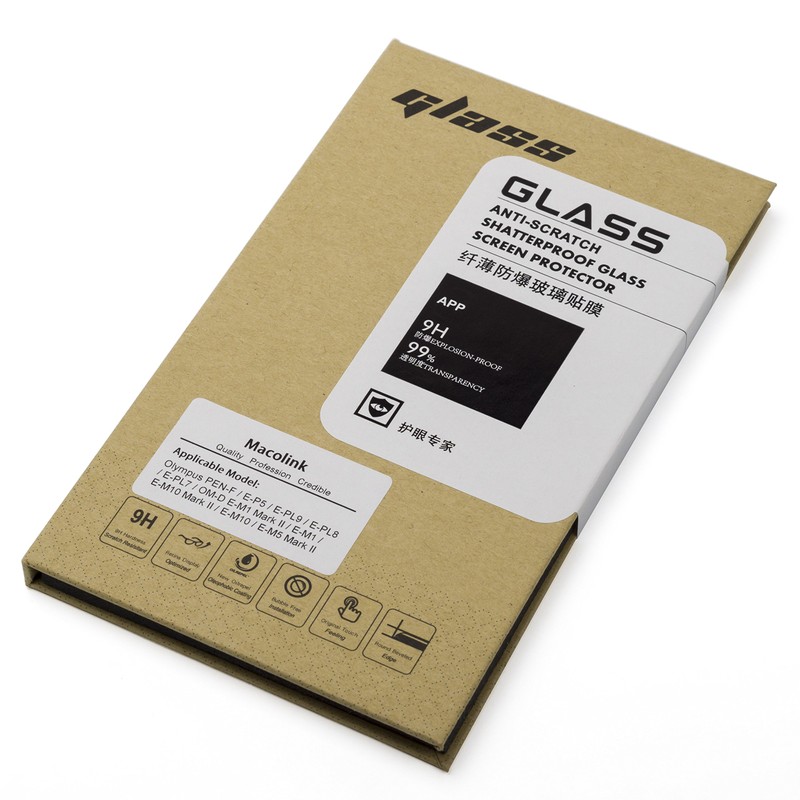 Macolink Tempered Glass Screen Protector for Olympus PEN-F, OM-D E-M1,