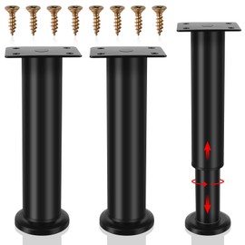 RNHDLY Set of 2 Furniture Feet Height Adjustable with Base, 18-30 cm Adjustable