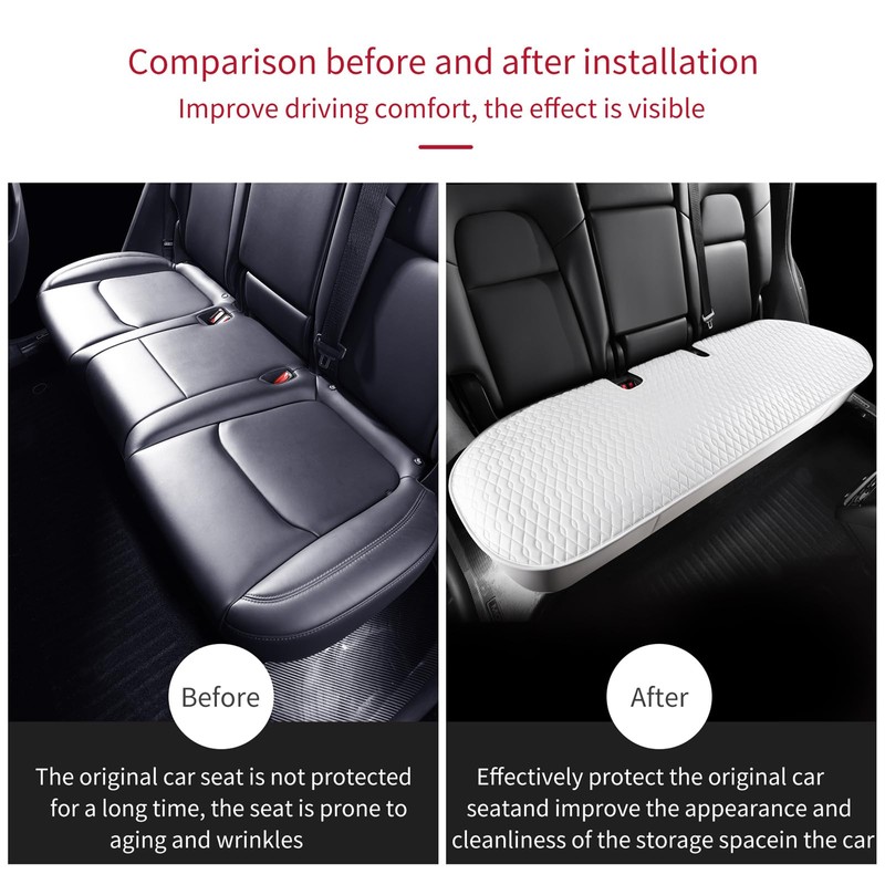 SanQing Car Seat Cover Luxury Napa Leather Rear Seat Covers