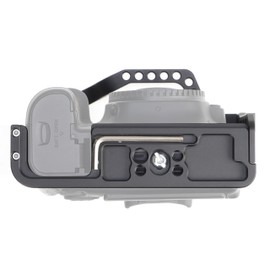 EOS 90D 80D 70D Cage, Hersmay Aluminium Camera Cage for Canon EOS 90D/ 80D/ 70D Mirrorless Cameras with Cold Shoe,Handle Locating Holes,Multiple 1/4" 3/8" Screw Holes