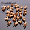 H&S Wood Push Pins for Corkboard - 100pcs Wooden Pushpins