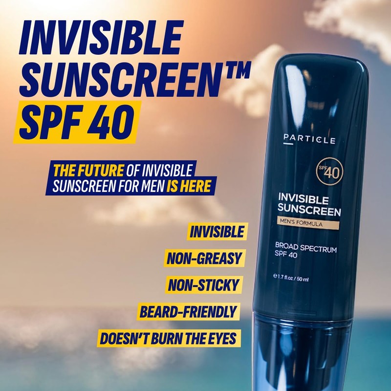 Particle Invisible Sunscreen 40 SPF, Men's Formula, 1.7 fl.oz