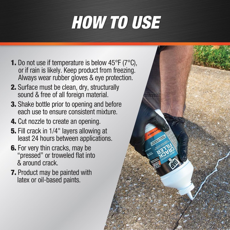 DAP Liquid Cement Crack Filler (Ready to Use), Gray, 32