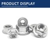 4 Pcs M14-1.5mm Serrated Flange Hex Nuts,Hexagon Flange Socket Lock