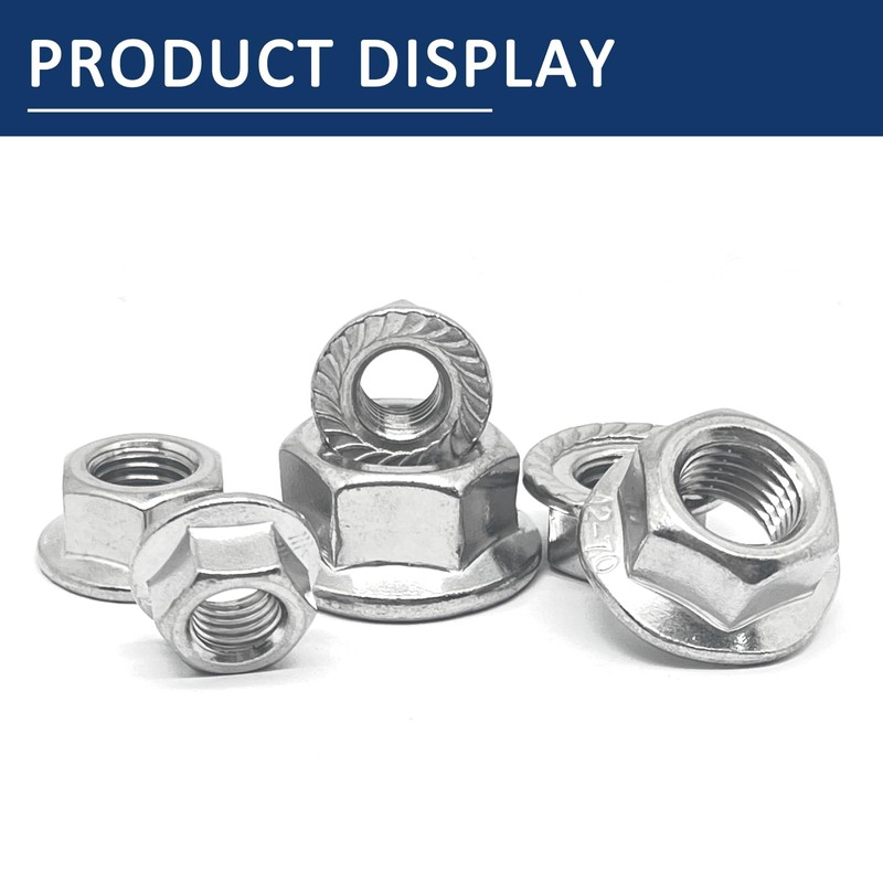 4 Pcs M14-1.5mm Serrated Flange Hex Nuts,Hexagon Flange Socket Lock