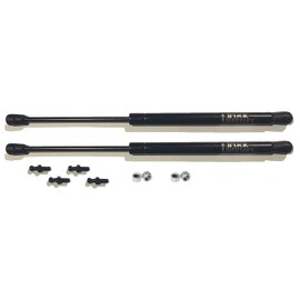 2 Truck Upfitters 16" Gas Props (15.7" Extended, 9.4" Compressed, 38 pounds of Pressure ea) for are, ATC, Snugtop, Leer Camper Shell/Truck Cap Rear Door. Measurement Required! Incl 4 Ball mounts!