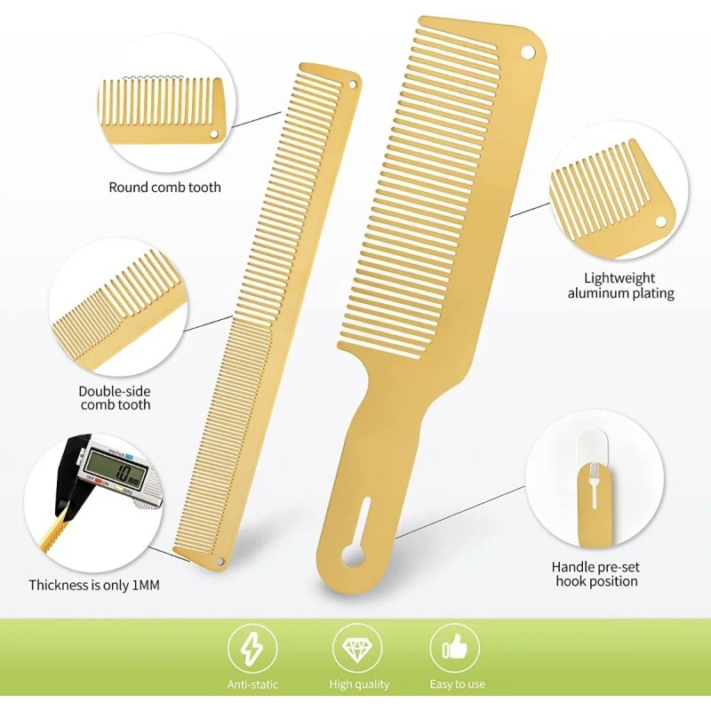 Peine De Acero Inoxidable Para Barbera