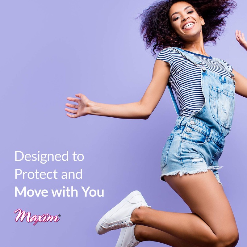 MaxION® Natural Cotton Ultra Thin Winged Sanitary Pads, Unscented, Trifold